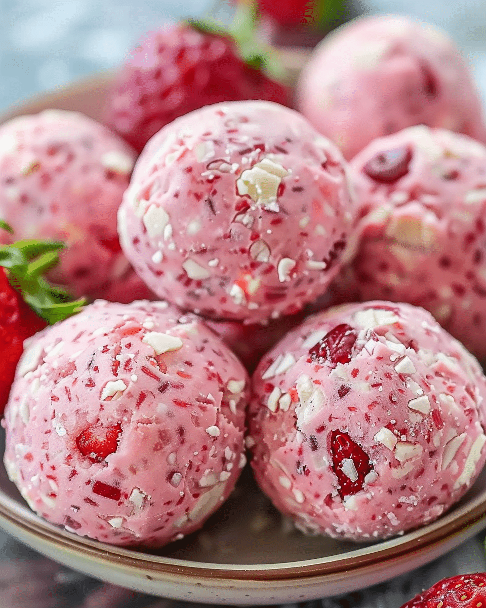 Strawberry Cheesecake Protein Balls