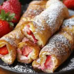 Strawberry Cream Cheese French Toast Roll-Ups