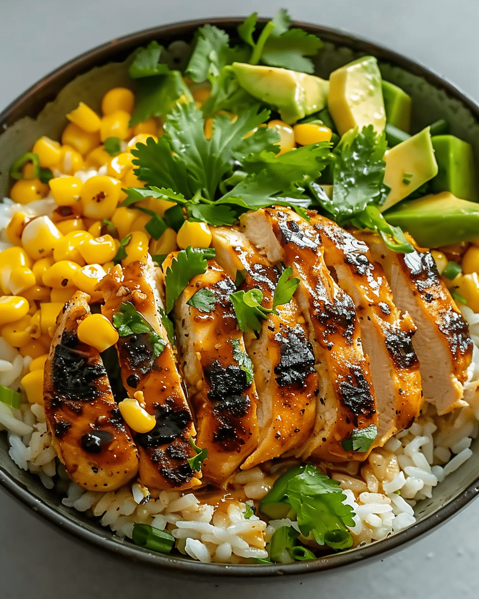Street Corn Chicken Rice Bowl