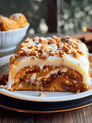 Sweet Potato Cinnamon Roll Cake