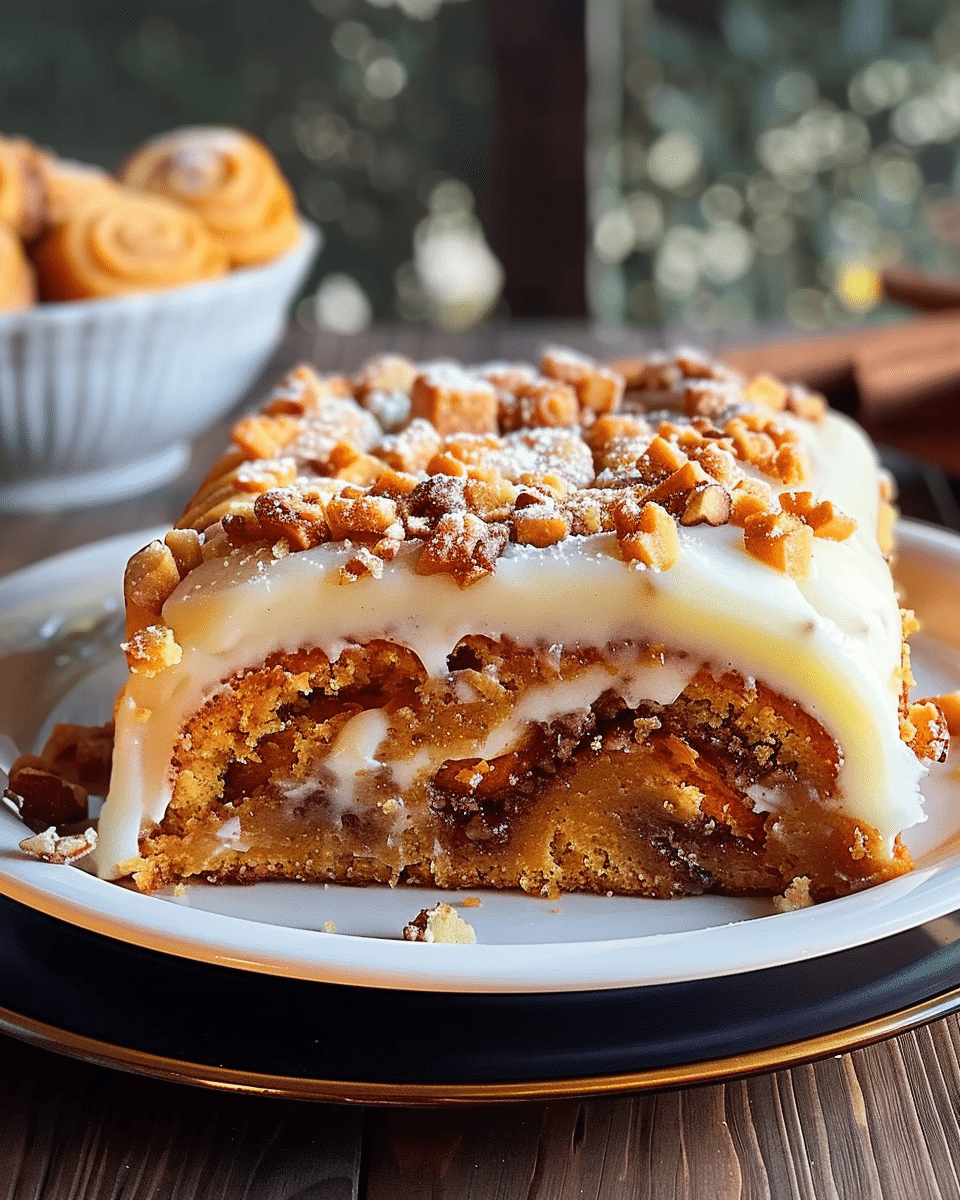Sweet Potato Cinnamon Roll Cake
