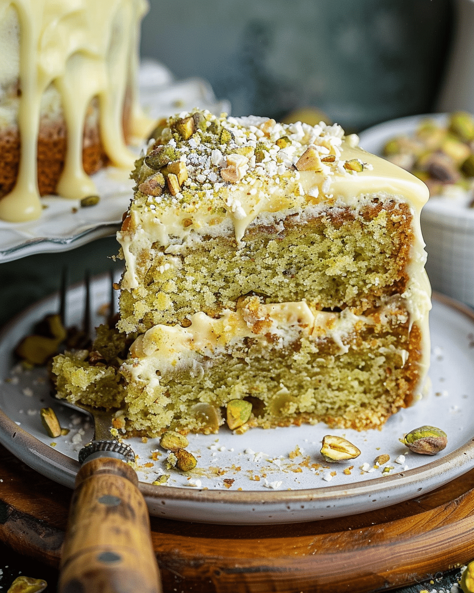 Vegan Pistachio Coffee Cake