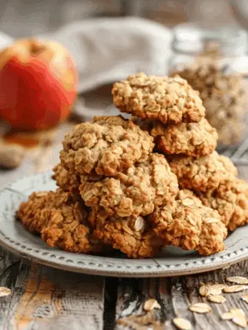 Apple Peanut Butter Oatmeal Cookies