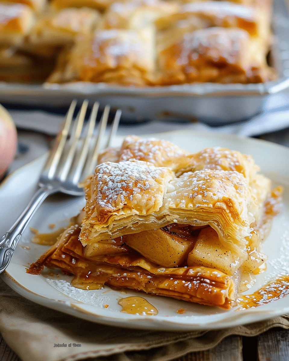 Apple Pie Puff Pastry Bake