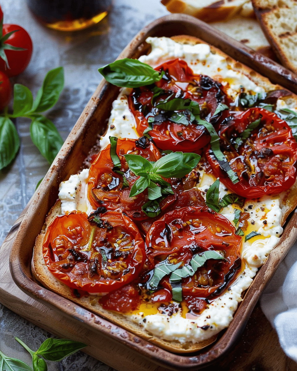 Baked Goat Cheese Bruschetta Dip