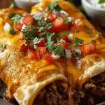 Beef and Cheese Chimichangas