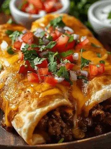 Beef and Cheese Chimichangas