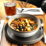 Black-Eyed Pea Soup with Sausage & Collard Greens