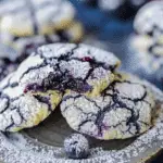 Blueberry Crinkle Cookies