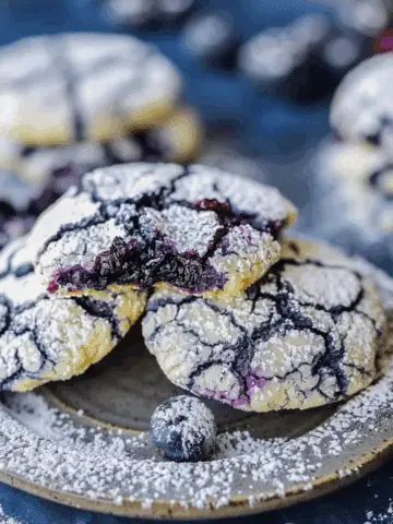 Blueberry Crinkle Cookies