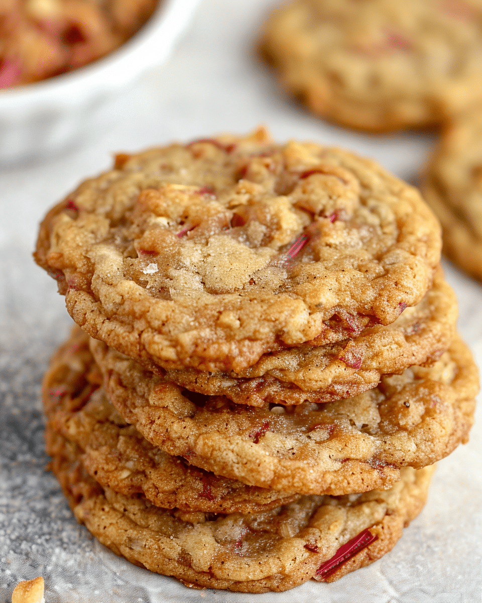 Brown Sugar Rhubarb Cookies
