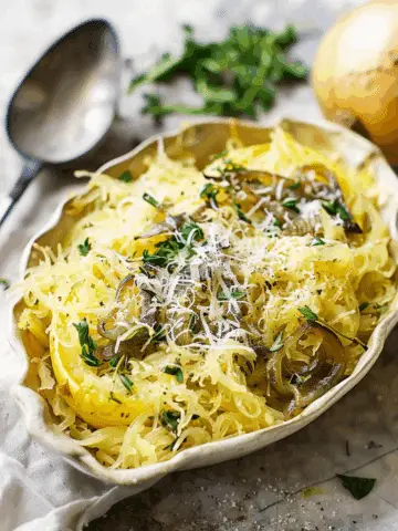 Caramelized Onion Spaghetti Squash