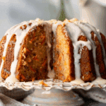 Carrot Pound Cake with Vanilla Glaze