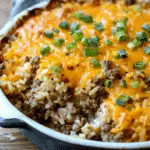Cheesy Ground Beef Rice Casserole