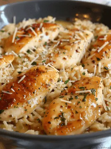 Chicken with Garlic Parmesan Rice