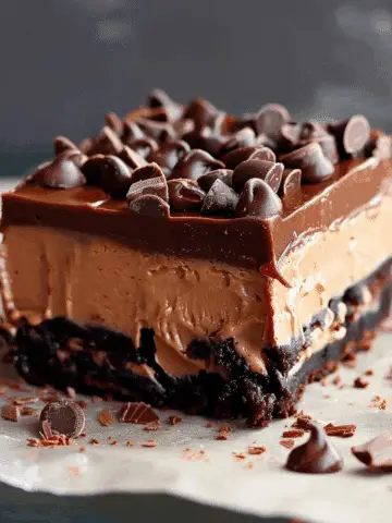 Chocolate No-Bake Cheesecake Bars