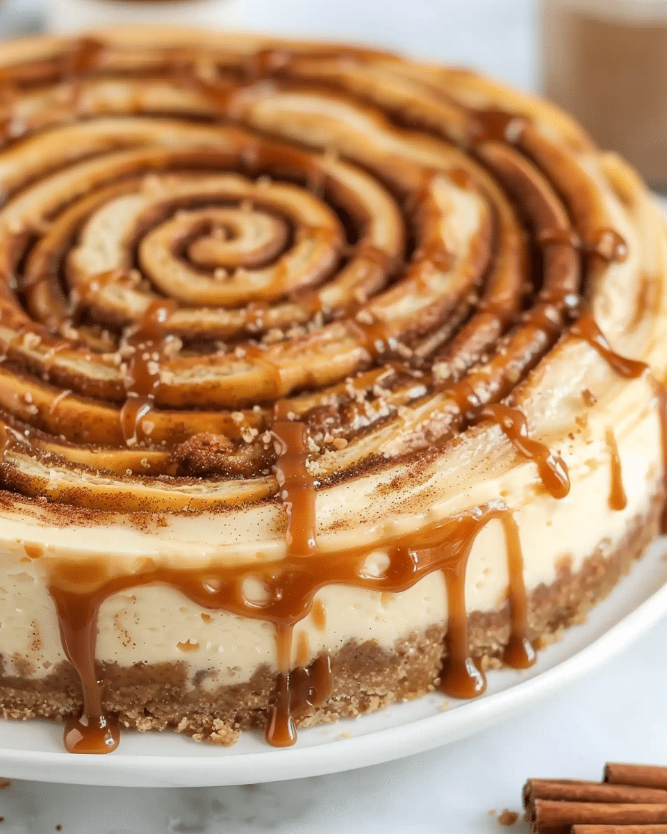 Cinnamon Roll Honeybun Cheesecake