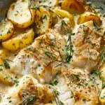 Cod & Potatoes in Rosemary Cream Sauce