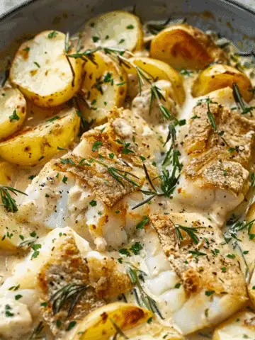 Cod & Potatoes in Rosemary Cream Sauce