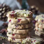 Cranberry Pistachio Shortbread Cookies