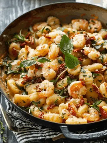 Creamy Gnocchi with Shrimp and Sun-dried Tomatoes