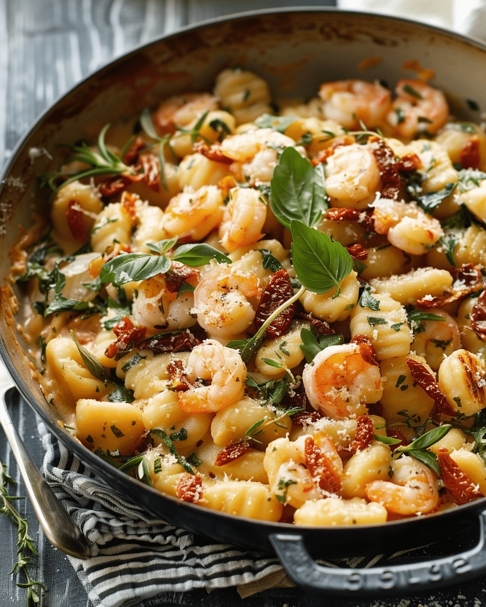 Creamy Gnocchi with Shrimp and Sun-dried Tomatoes