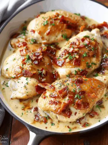 Creamy Honey Mustard Chicken with Crispy Turkey Bacon