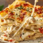 Creamy White Cheese Chicken Lasagna
