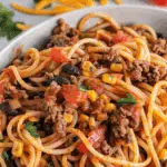 Crockpot Taco Spaghetti