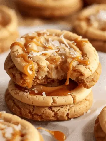 Decadent Salted Caramel Cheesecake Cookies