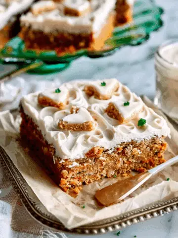 Easy Carrot Cake Bars with Cream Cheese Frosting