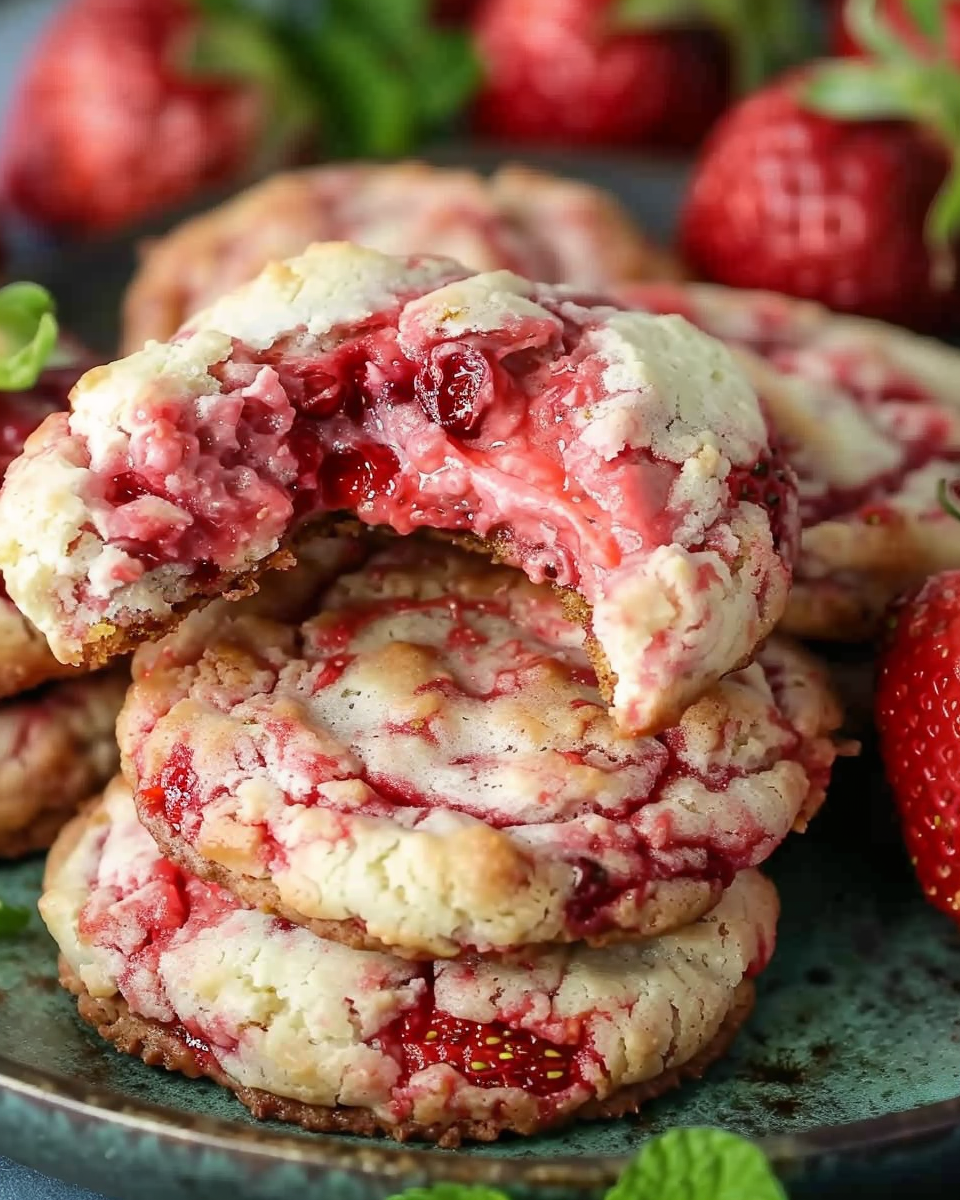 Easy Strawberry Cheesecake Cookies
