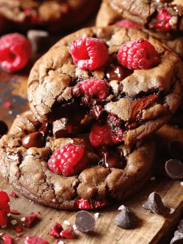 Fudgy Chocolate Cookies with Raspberry