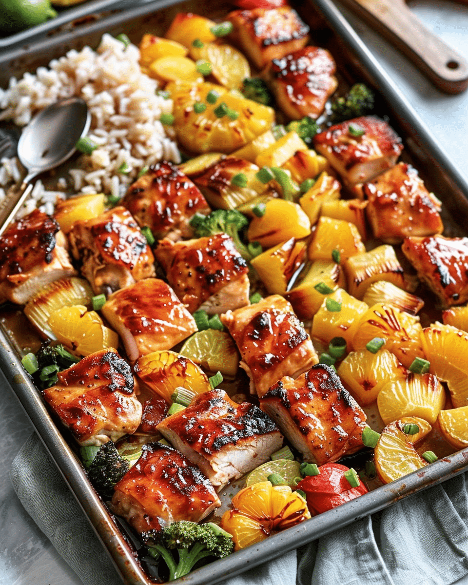 Hawaiian Chicken Sheet Pan