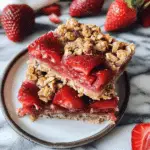 Healthy Strawberry Oatmeal Bars (Gluten-Free + Vegan)