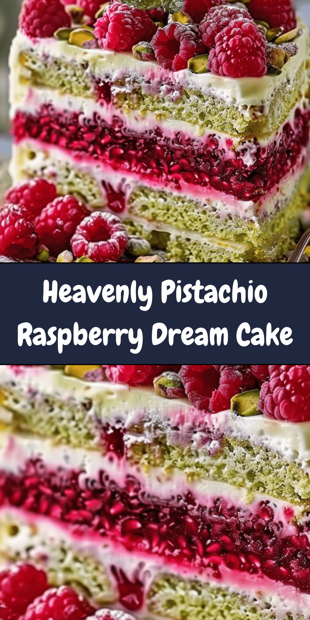Heavenly Pistachio Raspberry Dream Cake | Cheryl's Cooking