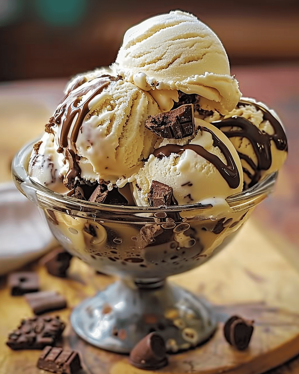 Homemade Moose Tracks Ice Cream