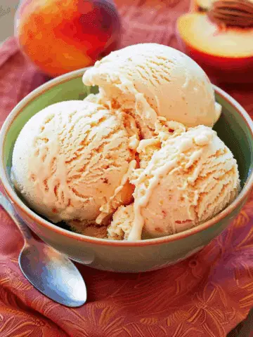 Homemade Peach Ice Cream