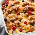 Irresistible Overnight Croissant Breakfast Casserole