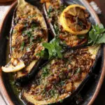 Lemon Garlic Roasted Eggplant