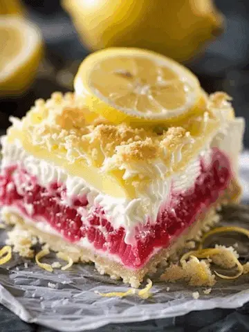 No-Bake Rhubarb and Lemon Velvet Bars