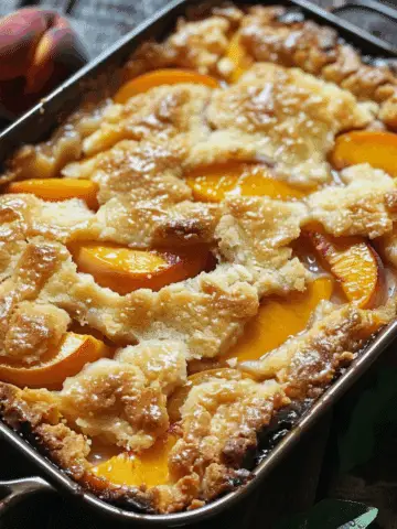 Old-Time Oven Peach Cobbler