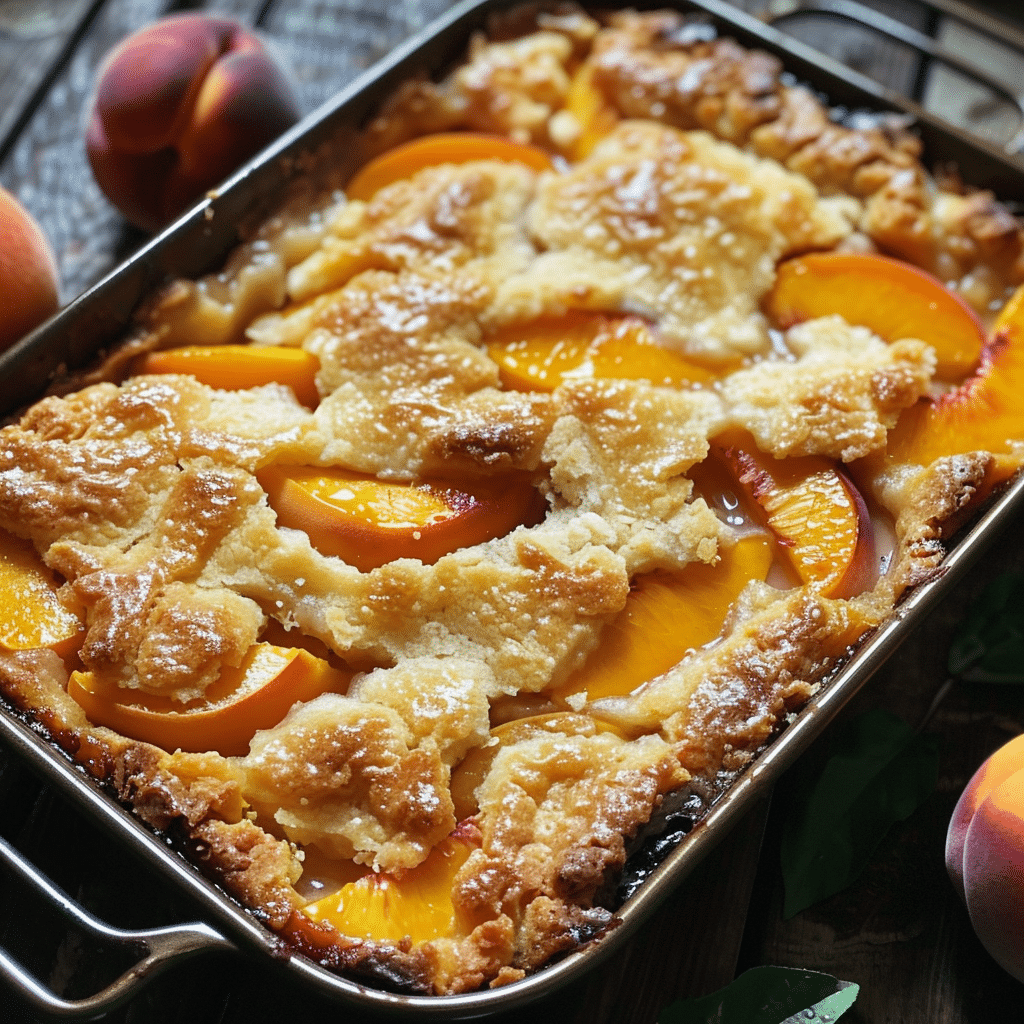 Old-Time Oven Peach Cobbler