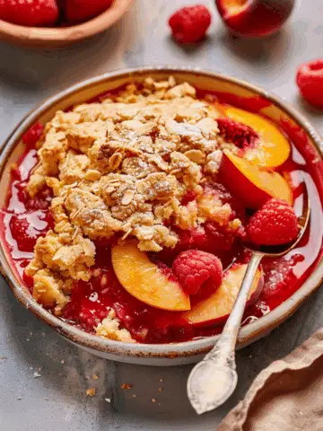 Peach Raspberry Cobbler