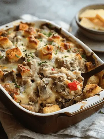 Philly Cheese Steak Casserole