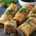 Phyllo Rolls with Ground Beef