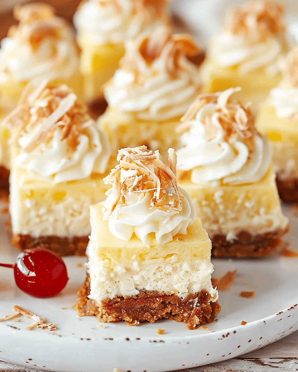 Piña Colada Cheesecake Bites