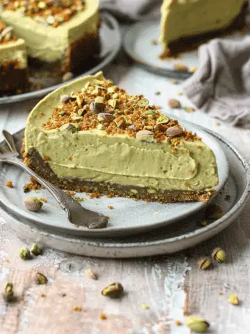 Pistachio Cheesecake With Pistachio Topping