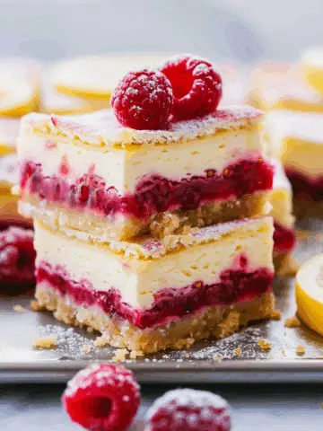Raspberry Lemon Cheesecake Bars