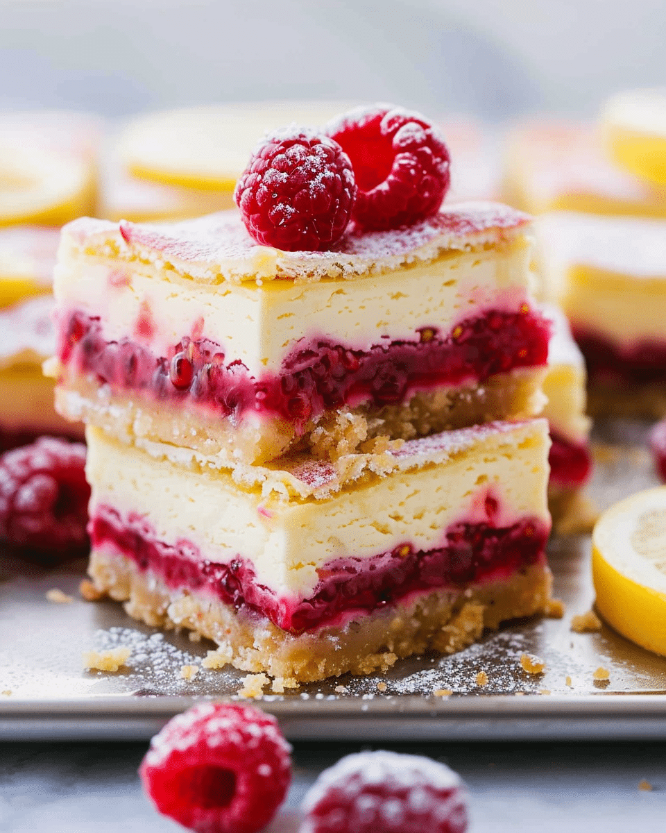 Raspberry Lemon Cheesecake Bars